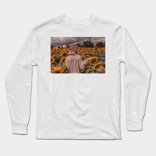 Between Sunflowers Long Sleeve T-Shirt